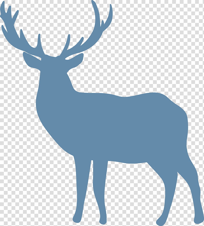 Reindeer, Royaltyfree, Silhouette, Elk, Antler transparent background PNG clipart