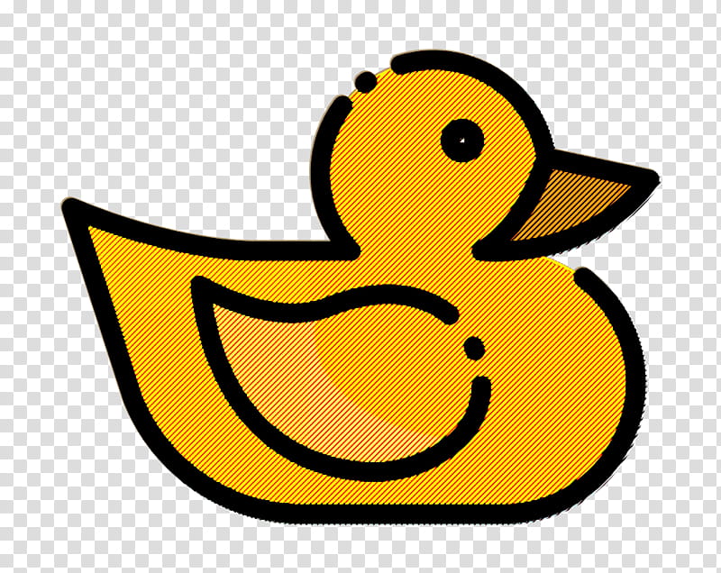 Duck icon Rubber duck icon Baby Shower icon, Smiley transparent background PNG clipart