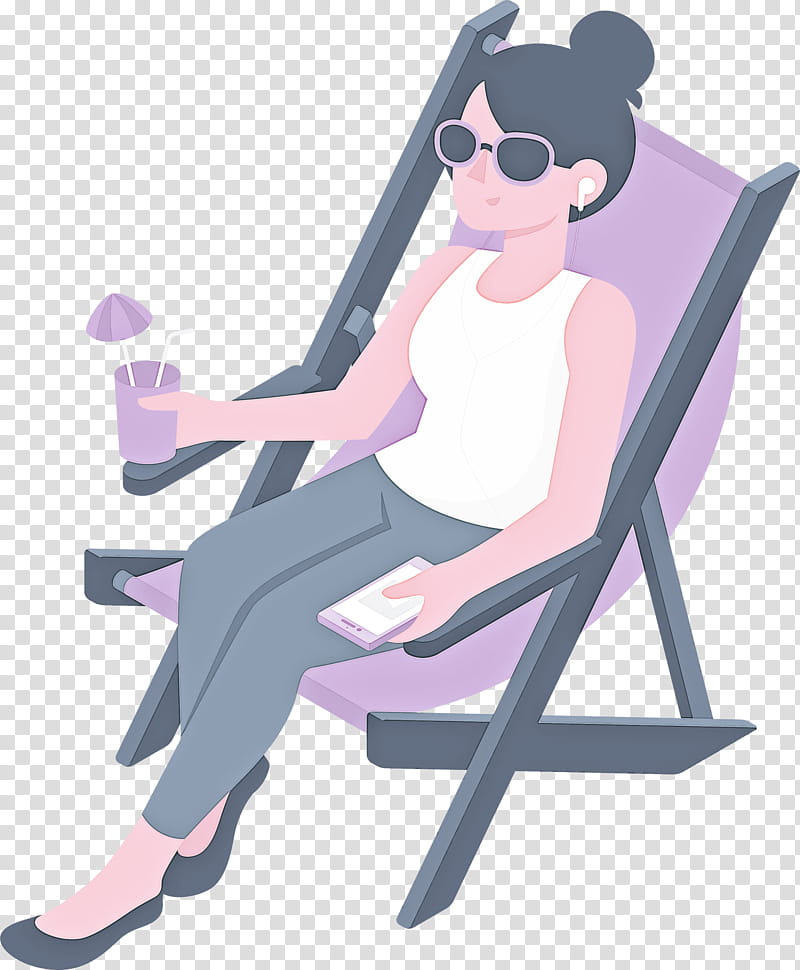 beach summer vacation, Summer
, Holiday, Cartoon, Silhouette, Painting, Chair, Sitting transparent background PNG clipart