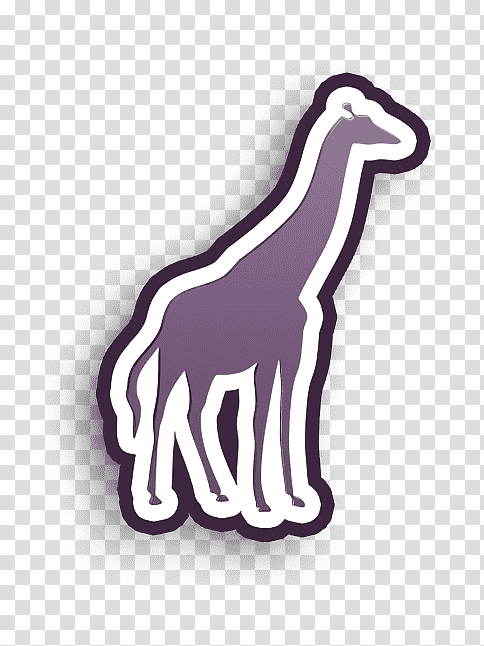 animals icon Giraffe silhouette icon Giraffe icon, Animal Kingdom Icon, Horse, Giraffids, Meter, Science, Biology transparent background PNG clipart