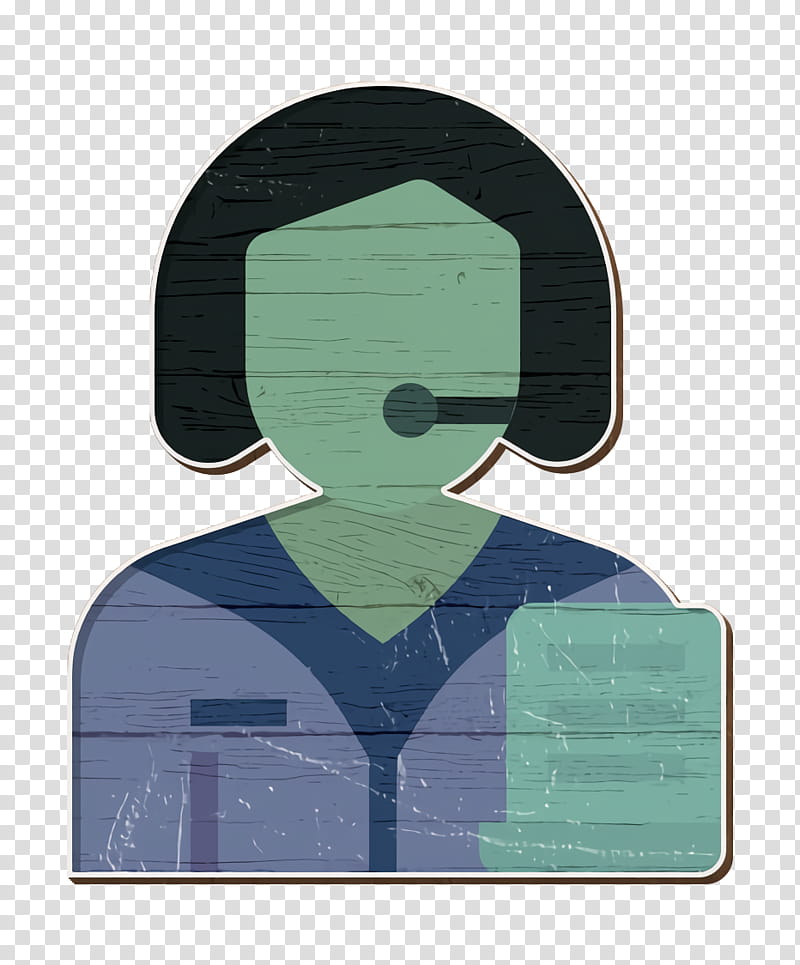 Salesman icon Jobs and Occupations icon Clerk icon, Green, Blue transparent background PNG clipart