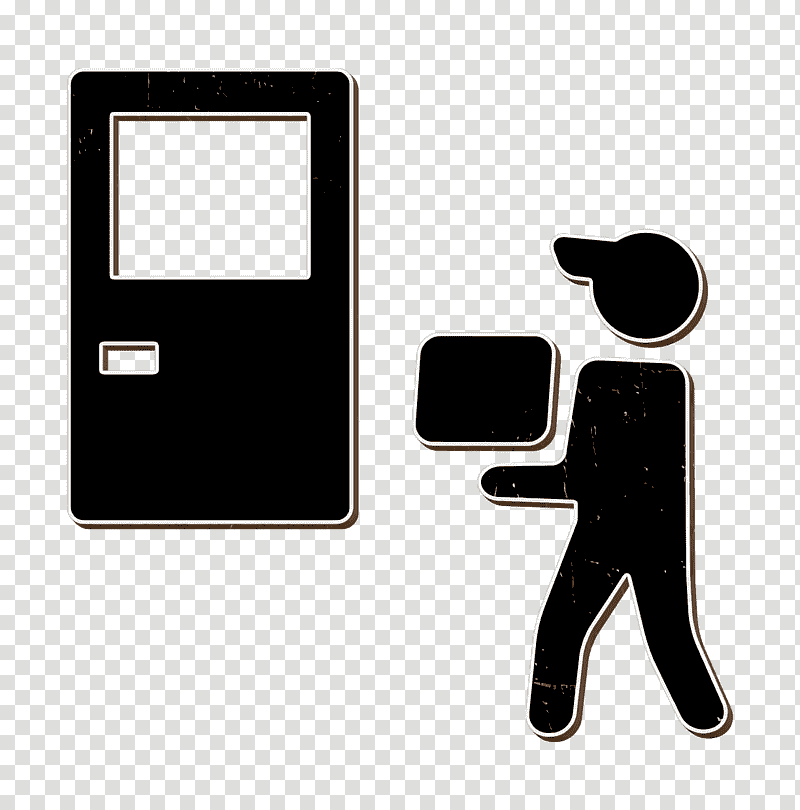 people icon Delivery icon Door icon, Delivery Trucks, Men And Boxes Icon, Computer Application, Mobile Phone, Software, Multimedia transparent background PNG clipart