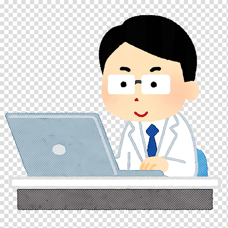 computer doctor, Cartoon, Whitecollar Worker, Job transparent background PNG clipart