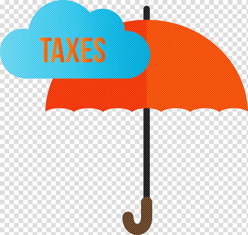 Tax Day, Umbrella, Orange, Turquoise, Line, Logo transparent background PNG clipart