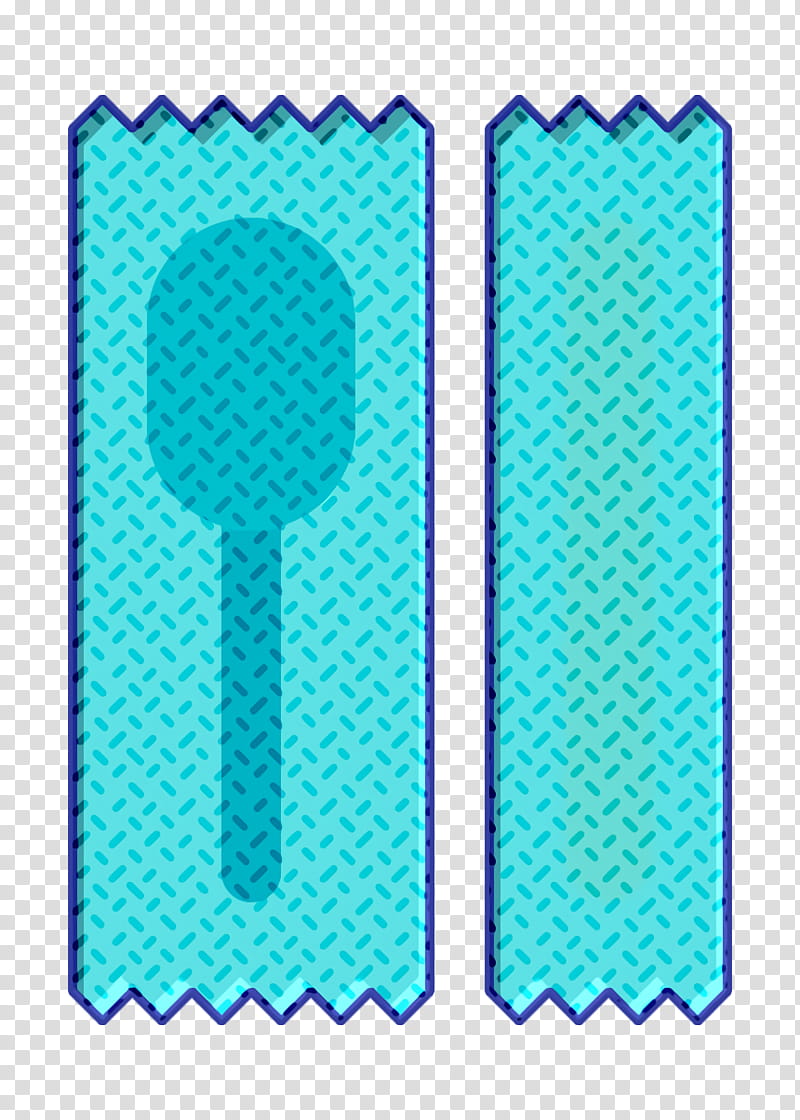 Disposable icon Spoon icon Ice Cream icon, Aqua, Blue, Turquoise, Teal, Line transparent background PNG clipart