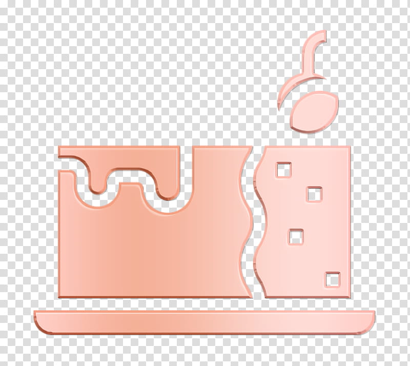 Cake icon Coffee Shop icon, Pink, Nose, Text, Ear, Peach transparent background PNG clipart