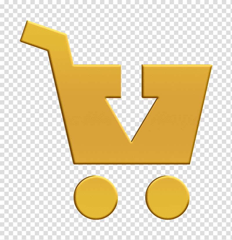 Cart icon Add to cart icon Shopping Elements icon, Commerce Icon, Symbol, Chemical Symbol, Yellow, Meter, Chemistry transparent background PNG clipart
