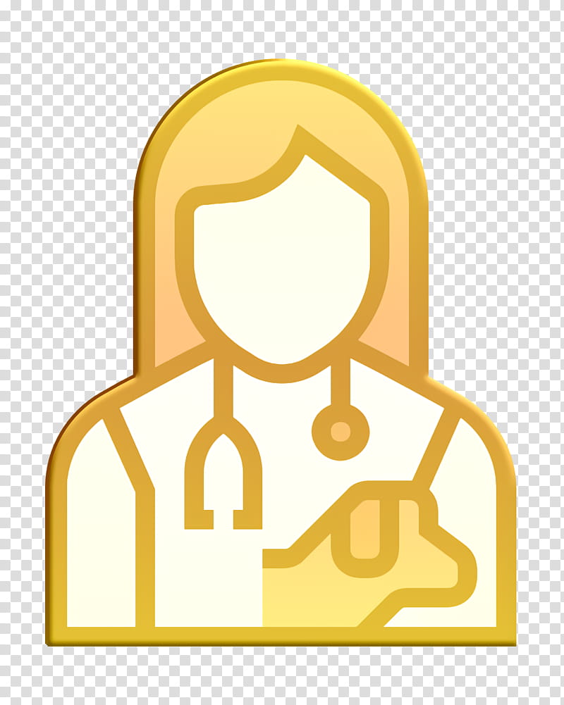 Jobs and Occupations icon Veterinarian icon Pet icon, Yellow, Symbol transparent background PNG clipart