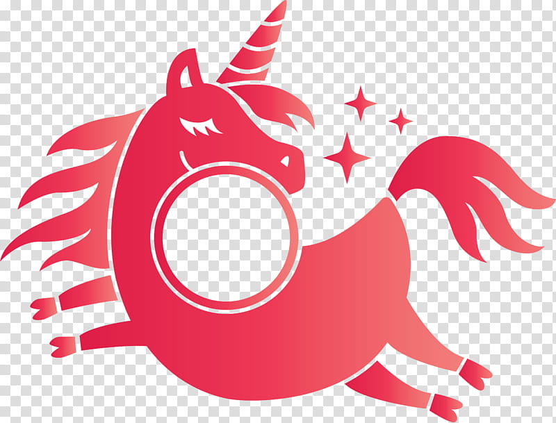 unicorn frame, Logo transparent background PNG clipart