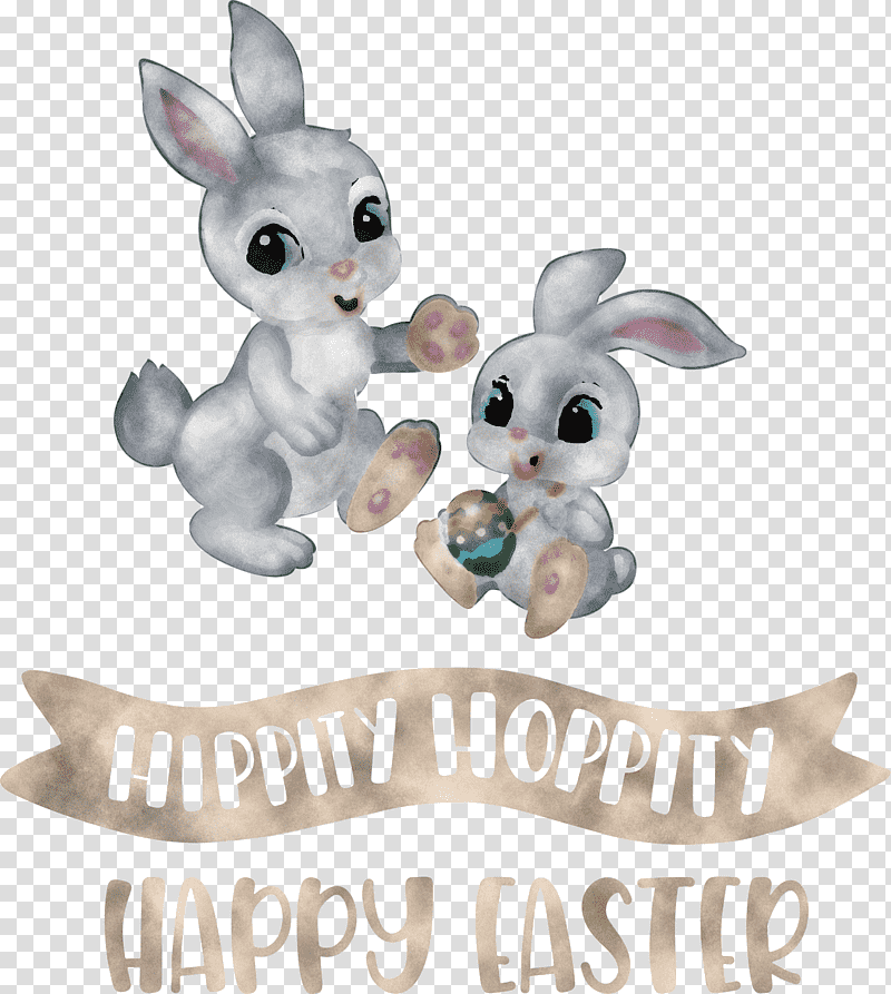 Happy Easter Day, Easter Bunny, Rabbit, Figurine, Tail transparent background PNG clipart