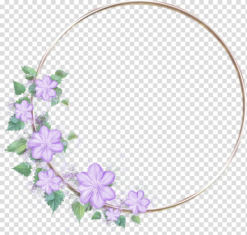 flower circle frame floral circle frame, Purple, Violet, Lilac, Plant, Petal, Morning Glory transparent background PNG clipart