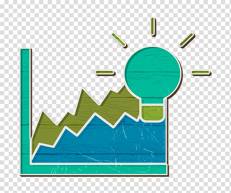 Creative icon Graph icon Achievement icon, Green, Line, Turquoise, Diagram, Logo, Rectangle transparent background PNG clipart