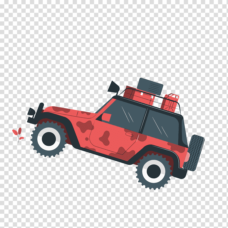 Car, red and black truck toy, Jeep, Offroad Vehicle, Model Car, Offroading, Electric Motor transparent background PNG clipart