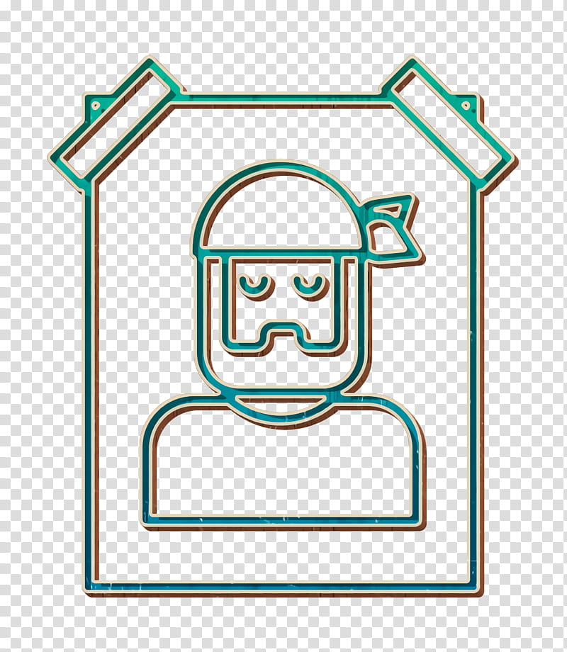 Poster icon Wanted icon Pirates icon, Line, Line Art transparent background PNG clipart