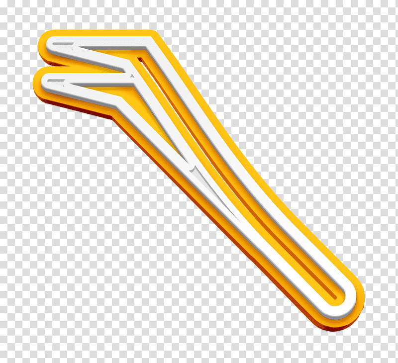 Medical Set icon Tweezers icon, Yellow, Line, Meter, Computer Hardware, Geometry, Mathematics transparent background PNG clipart