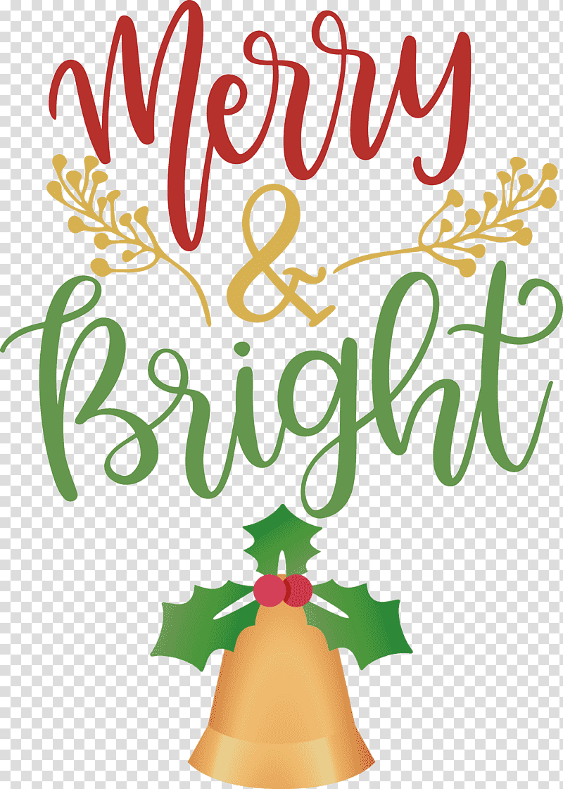Merry and Bright, Floral Design, Cut Flowers, Christmas Decoration, Leaf, Christmas Day, Gift transparent background PNG clipart