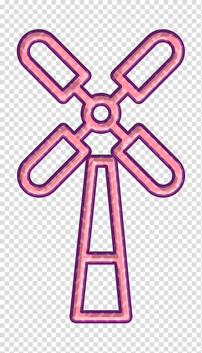 Windmill icon Eolic icon Cultivation icon, Symbol, Metal transparent background PNG clipart