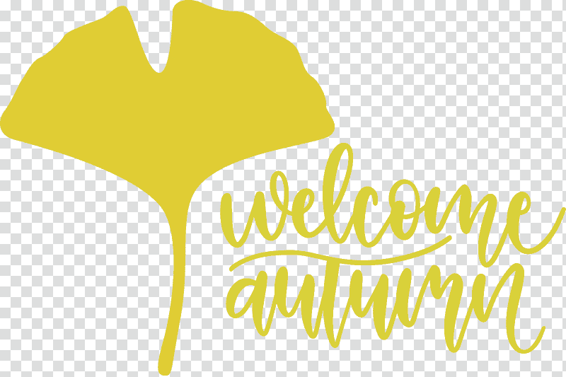 Welcome Autumn Autumn, Logo, Flower, Leaf, Tree, Yellow, Fruit transparent background PNG clipart