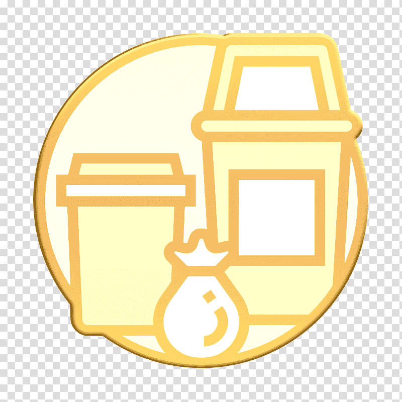City Element icon Trash icon Garbage can icon, Logo, Gold, Symbol, Yellow, Icon Pro Audio Platform, Meter transparent background PNG clipart