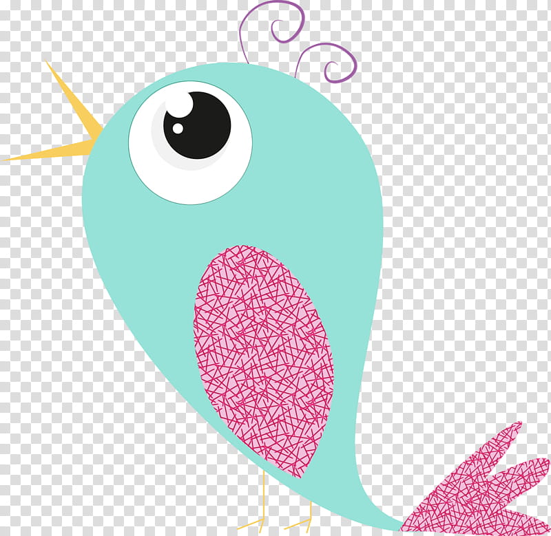beak owls pink m meter, Cartoon Bird, Cute Bird, Watercolor, Paint, Wet Ink transparent background PNG clipart