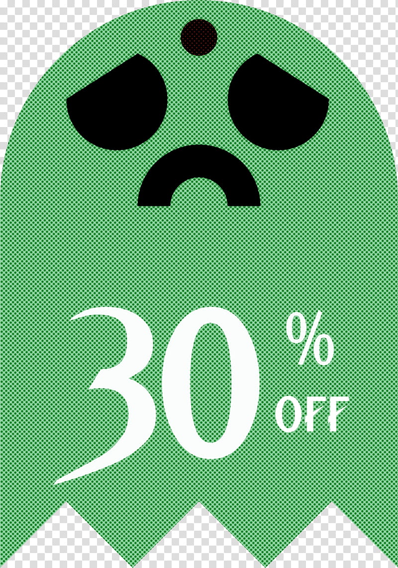 Halloween Discount 30% Off, 30 Off, Green, Meter, Line transparent background PNG clipart