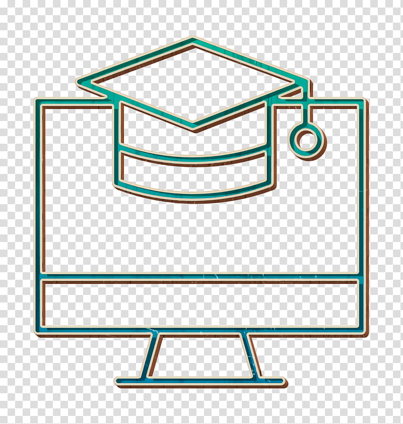 Elearning icon School icon Screen icon, Line, Table, Rectangle, Furniture transparent background PNG clipart