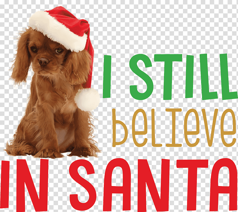 Believe in Santa Santa Christmas, Christmas , Dog, Puppy, Snout, Companion Dog, Puppy Love transparent background PNG clipart