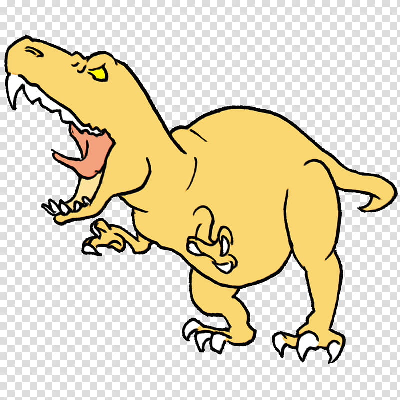 tyrannosaurus meter line art cartoon yellow, Cartoon Dinosaur, Cute Dinosaur, Dinosaur , Watercolor, Paint, Wet Ink, Toad transparent background PNG clipart