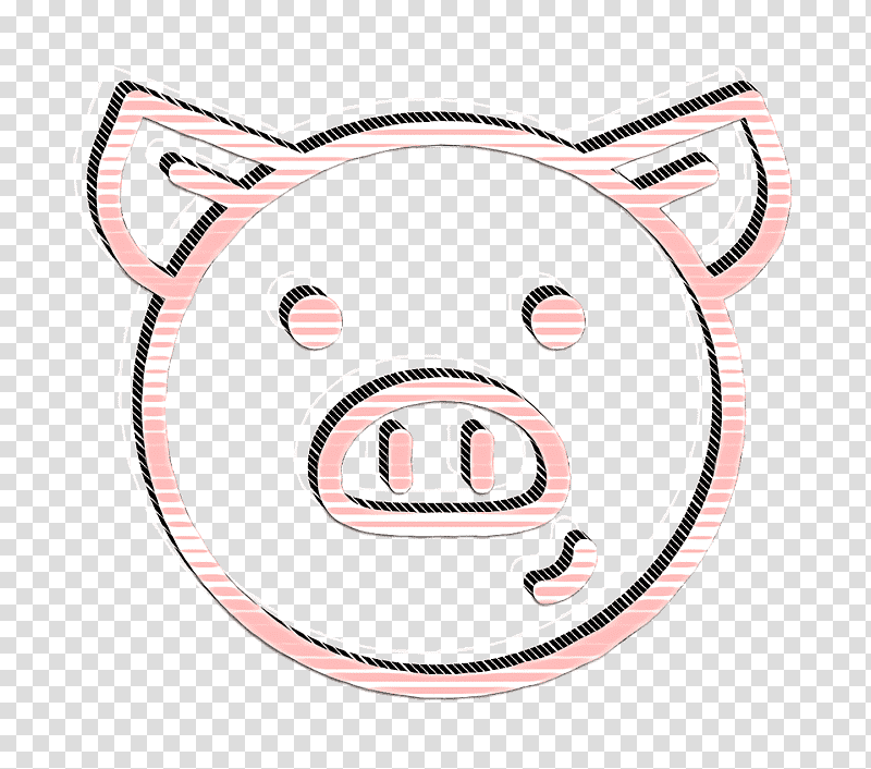 Animal kingdom icon Pig icon Zoo icon, Snout, Meter, Cartoon, Science, Biology transparent background PNG clipart