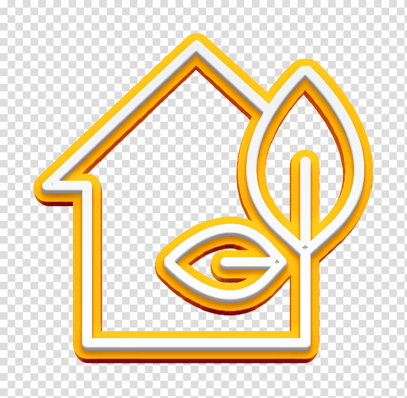 Green icon Green Energy icon Home icon, Symbol, Chemical Symbol, Yellow, Line, Meter, Geometry transparent background PNG clipart