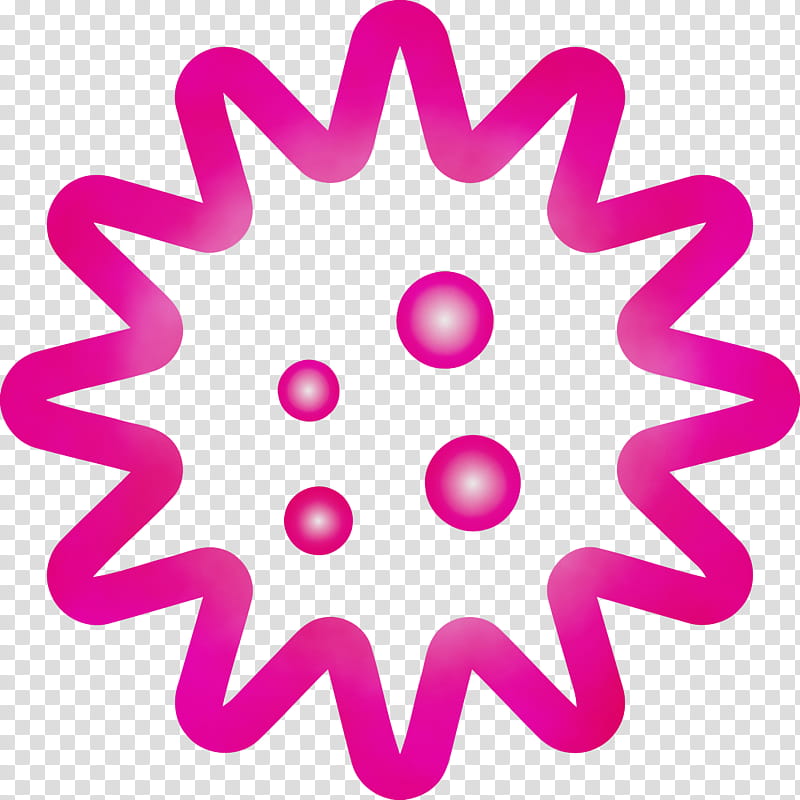 pink magenta pattern, Virus, Coronavirus, Watercolor, Paint, Wet Ink transparent background PNG clipart