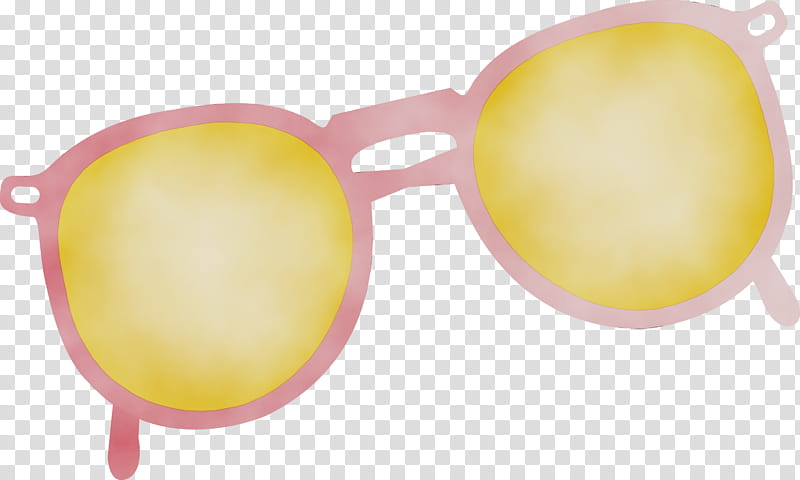 Glasses, Travel Elements, Watercolor, Paint, Wet Ink, Sunglasses, Goggles, Yellow transparent background PNG clipart