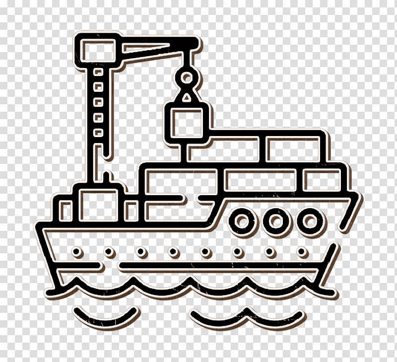 Ship icon Boat icon Global logistic icon, Transport, Cargo, Logistics, Incoterms, Market, Goods transparent background PNG clipart