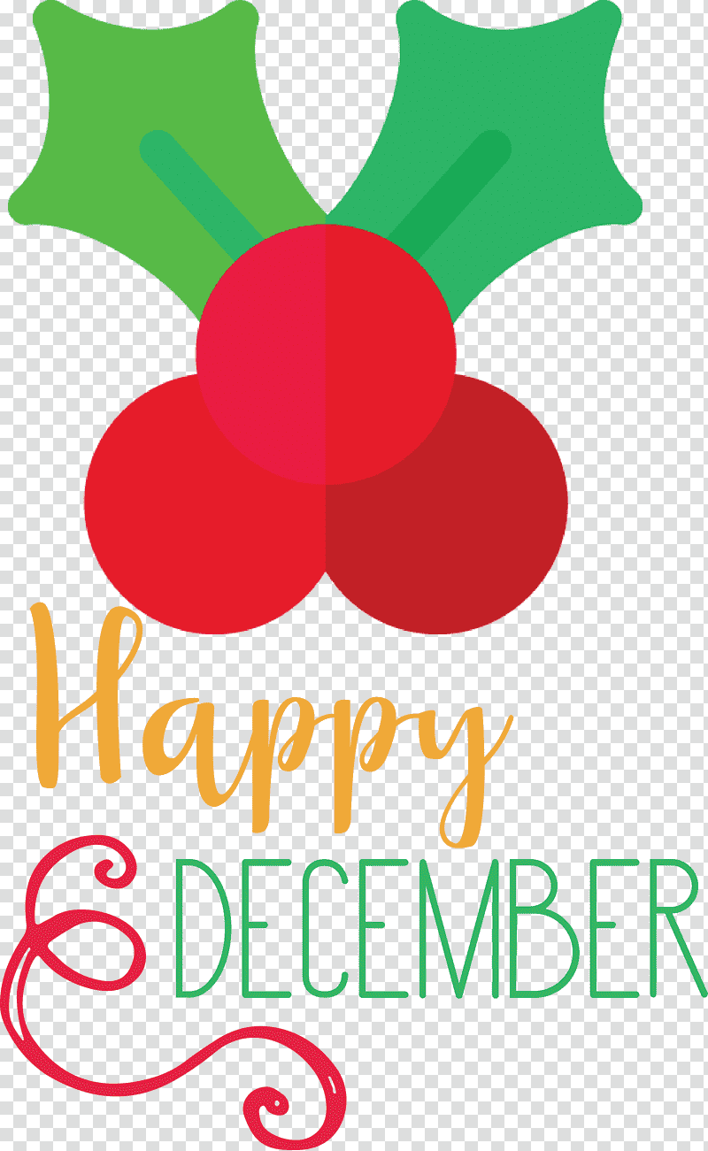 Happy December Winter, Winter
, Logo, Flower, Petal, Green, Text transparent background PNG clipart