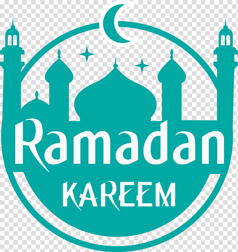 Ramadan Kareem Ramadan Mubarak, Logo, Turquoise transparent background PNG clipart