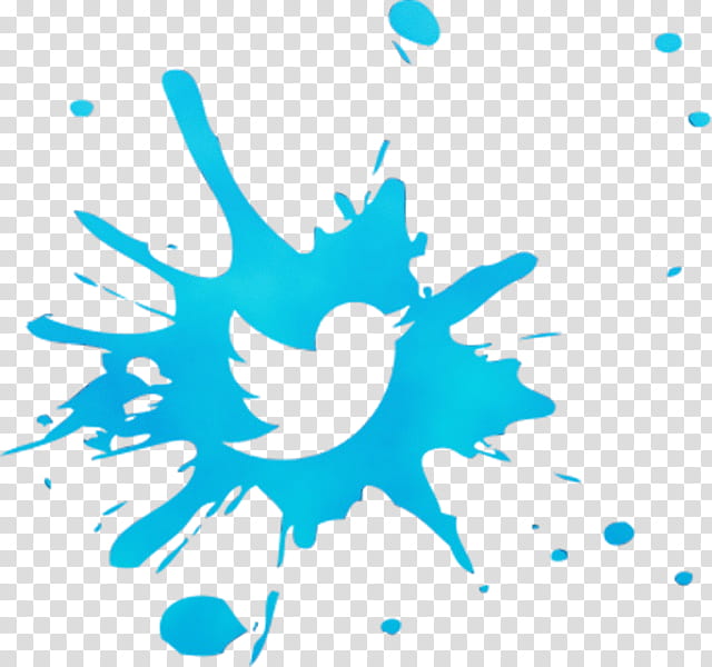 aqua turquoise logo, Watercolor, Paint, Wet Ink transparent background PNG clipart