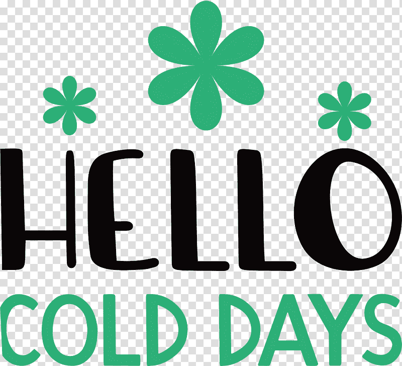 Hello Cold Days Winter, Winter
, Logo, Leaf, Green, Shamrock, Meter transparent background PNG clipart