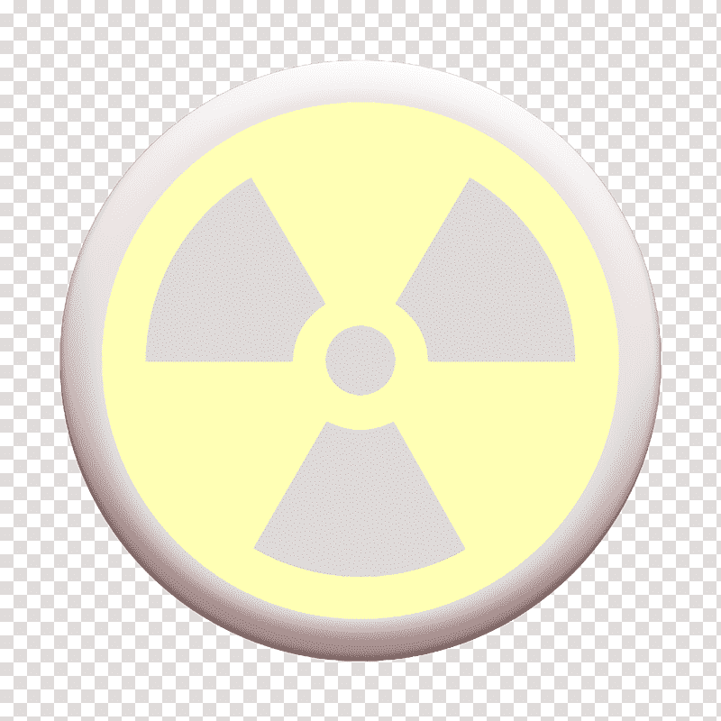 Radiation icon Nuclear icon Weapons icon, Symbol, Circle, Chemical Symbol, Yellow, Meter, Mathematics transparent background PNG clipart
