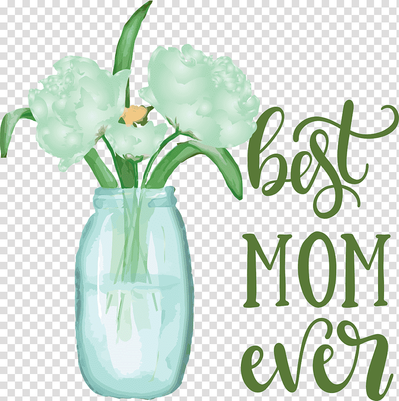 Mothers Day best mom ever Mothers Day Quote, Mason Jar, Sticker, Vase, Gift, Glass Bottle, Floral Design transparent background PNG clipart