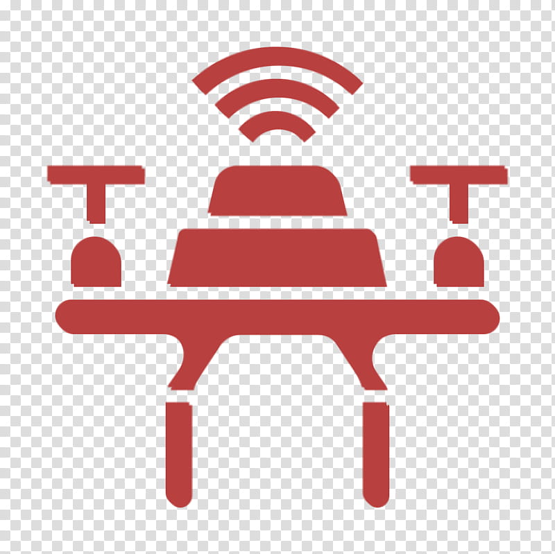 Technologies Disruption icon Drone icon, Red, Line, Furniture, Logo, Chair transparent background PNG clipart