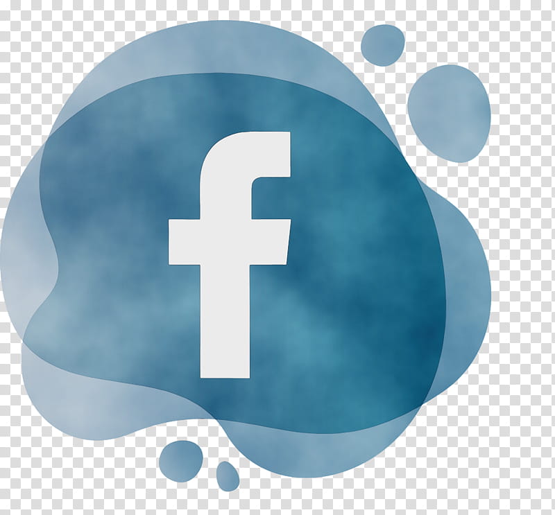 facebook logo icon watercolor paint wet ink transparent background PNG clipart