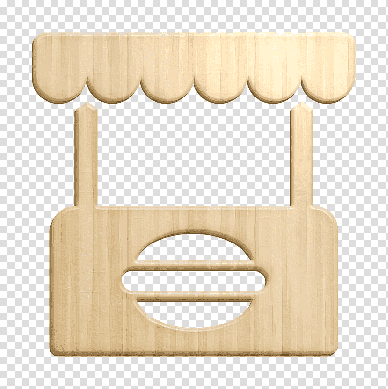 Kiosk icon Hamburger stand icon food icon, Carnival Icon, Wood, M083vt, Rectangle, Furniture, Meter transparent background PNG clipart