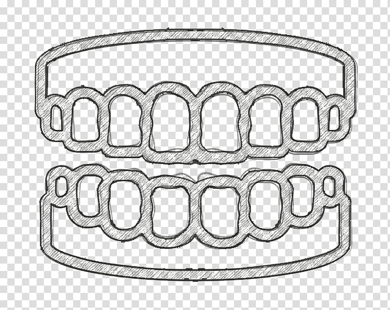Teeth icon Dentistry icon, Line Art, Black And White M, Meter, Car, Geometry, Mathematics transparent background PNG clipart