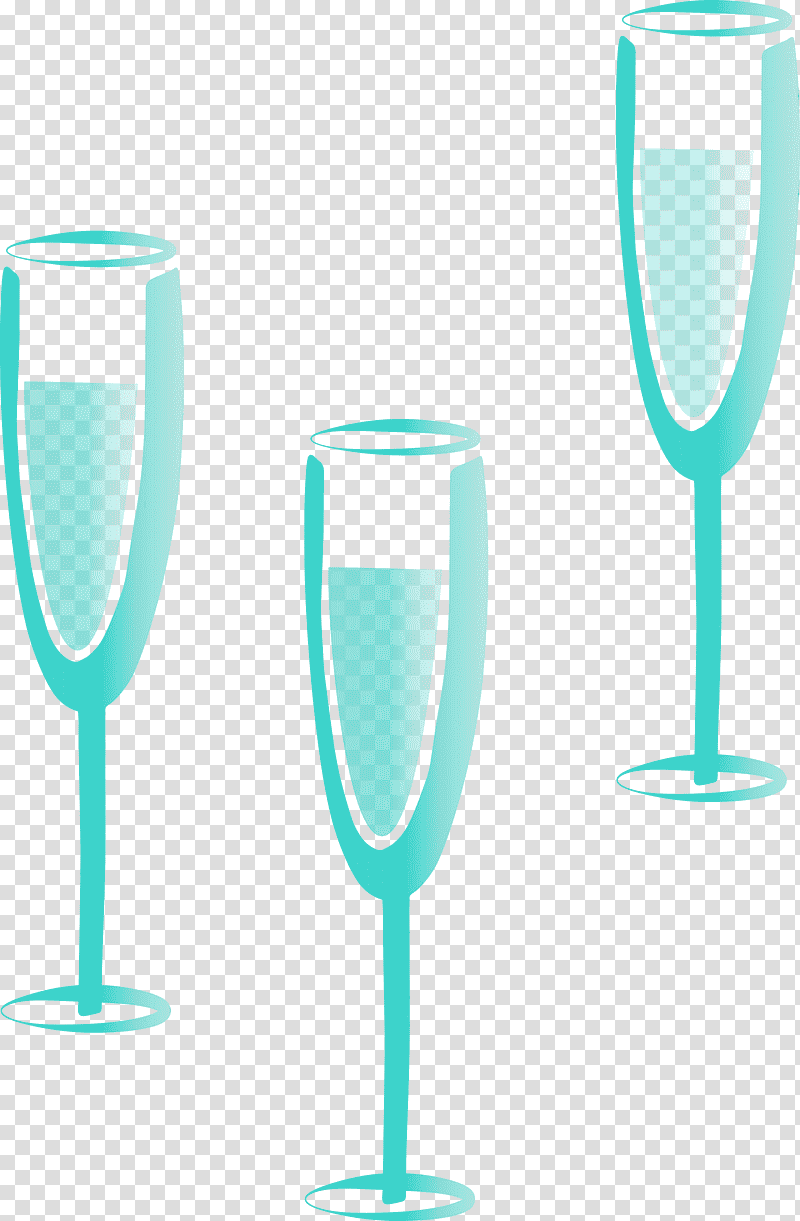 Wine glass, Champagne, Party, Celebration, Watercolor, Paint, Wet Ink transparent background PNG clipart