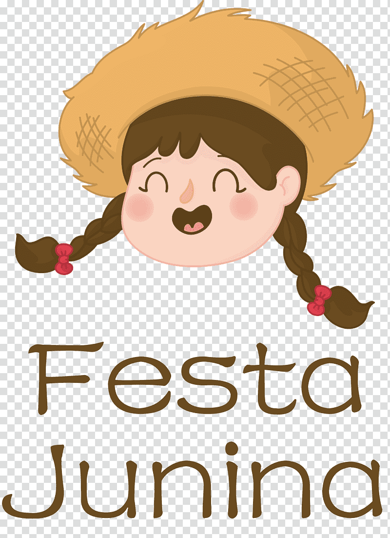 Festa Junina June Festival Brazilian harvest festival, Cartoon, Logo, Character, Happiness, Meter, Behavior transparent background PNG clipart