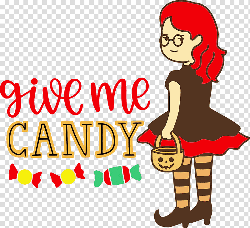 Christmas Day, Give Me Candy, Trick Or Treat, Halloween , Watercolor, Paint, Wet Ink transparent background PNG clipart