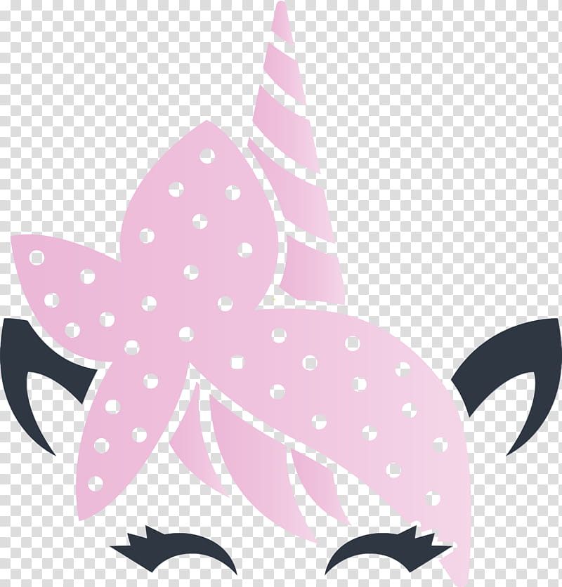 Polka dot, Unicorn, Cute Unicorn, Watercolor, Paint, Wet Ink, Pink, Plant transparent background PNG clipart