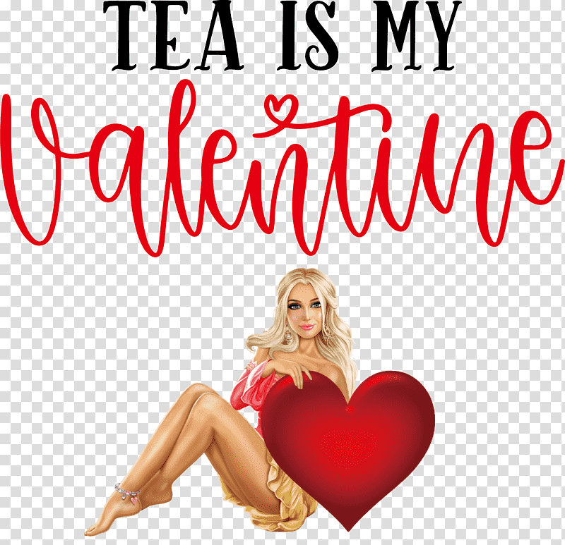 Tea Is My Valentine Valentines Day Valentine, Quotes, Character, Pinup Girl, Meter, M095 transparent background PNG clipart