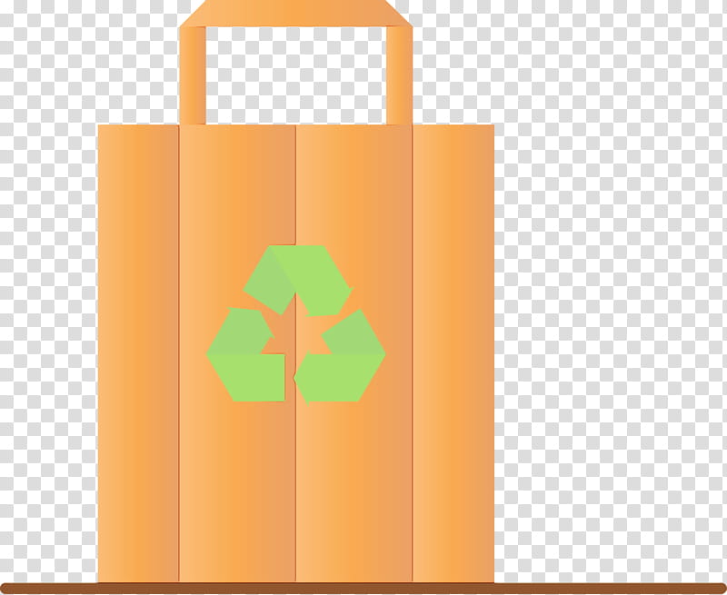 Shopping bag, Ecology, Watercolor, Paint, Wet Ink, Orange, Green, Handbag transparent background PNG clipart