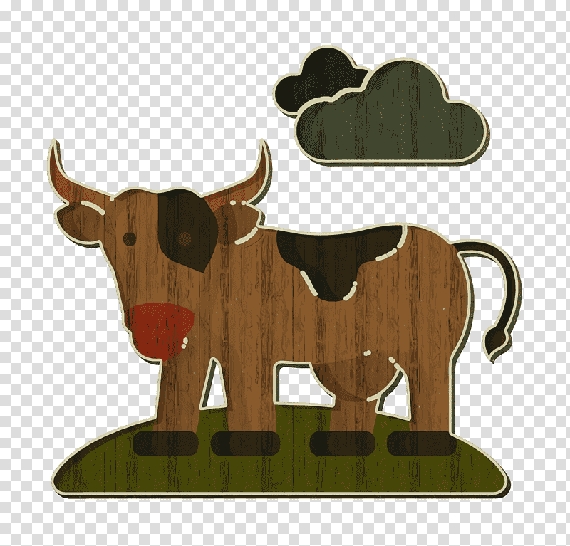 Cow icon Holland icon, Domestic Yak, M083vt, Goat, Bull, Cartoon, Wood transparent background PNG clipart